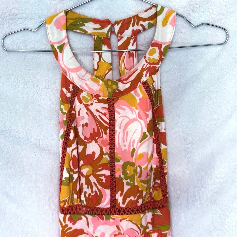 Anthropologie Abel The Label Floral Maxi Dress Size Large Resort Cruise - Picture 3 of 5